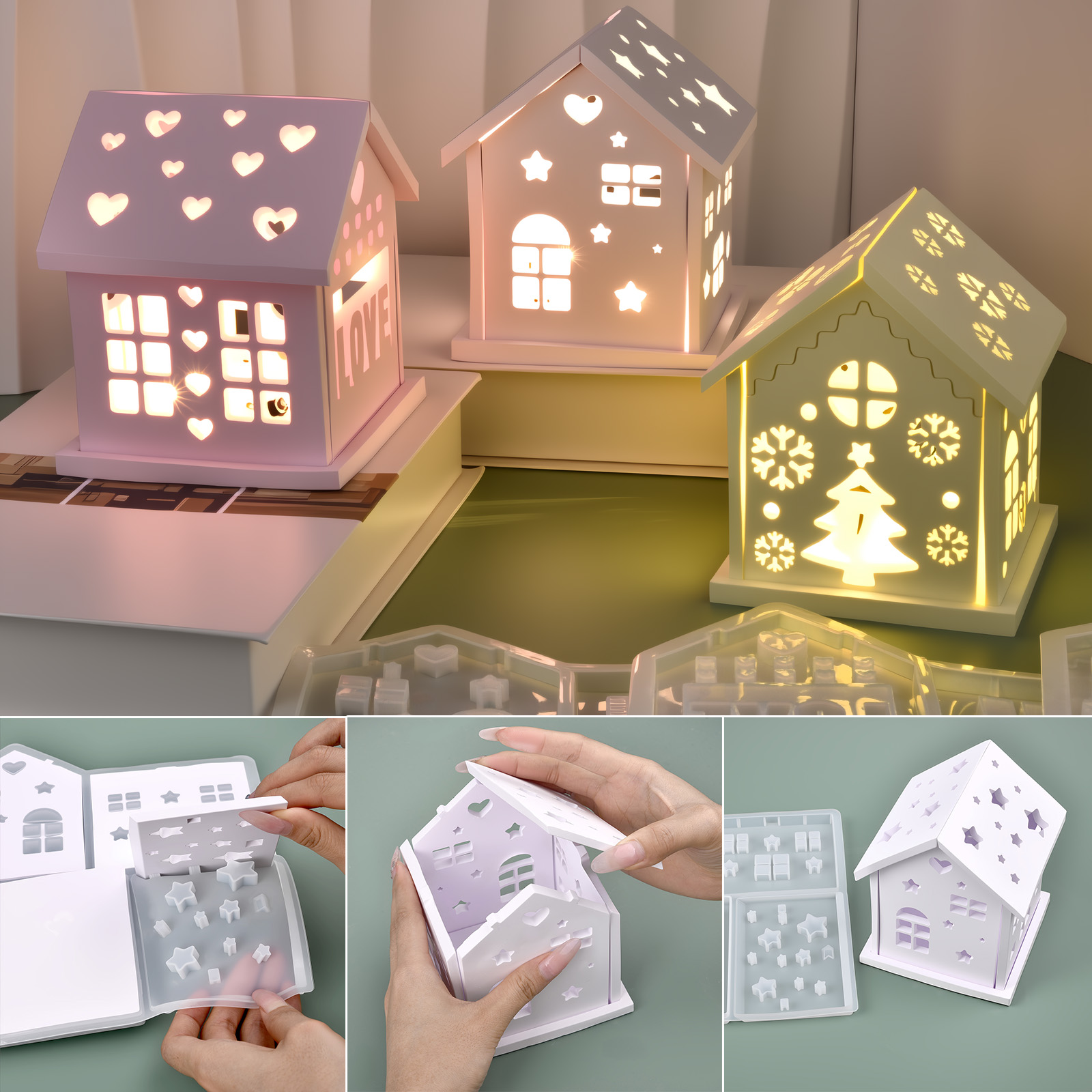 3D House Silicone Mold DIY Chr - огляд і ціна Candle Making Tutorial
