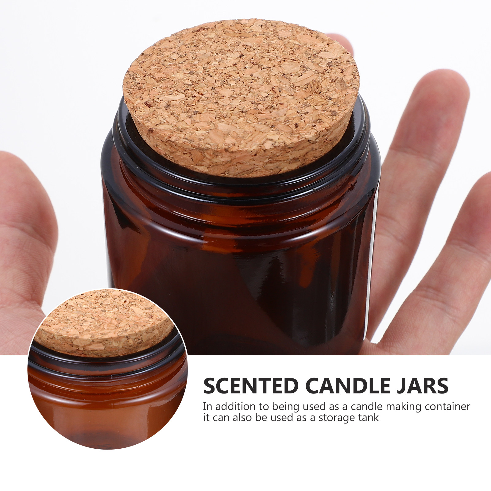 4Pcs Thick Glass Jar with Natu - огляд і ціна Candle Making Jars With Lids