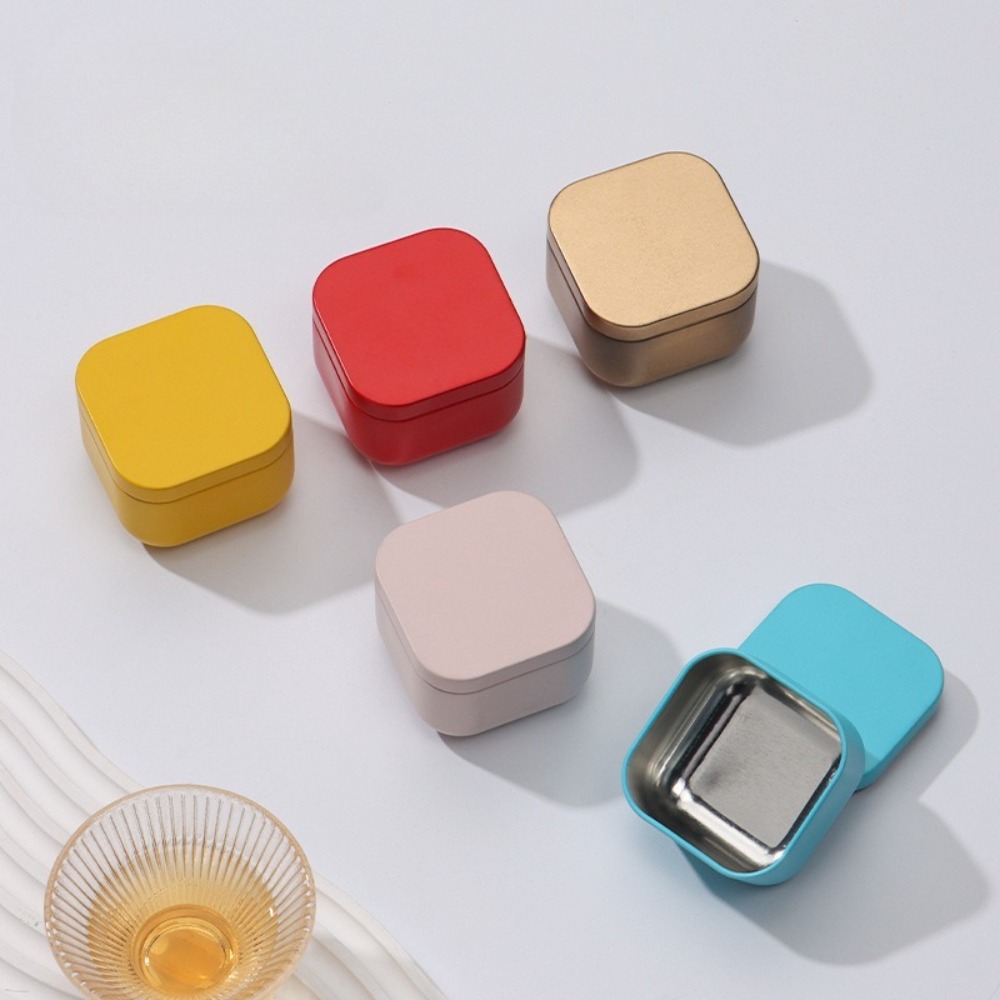 20PCS Empty Square Candle Jars - огляд і ціна Tin Container Lid