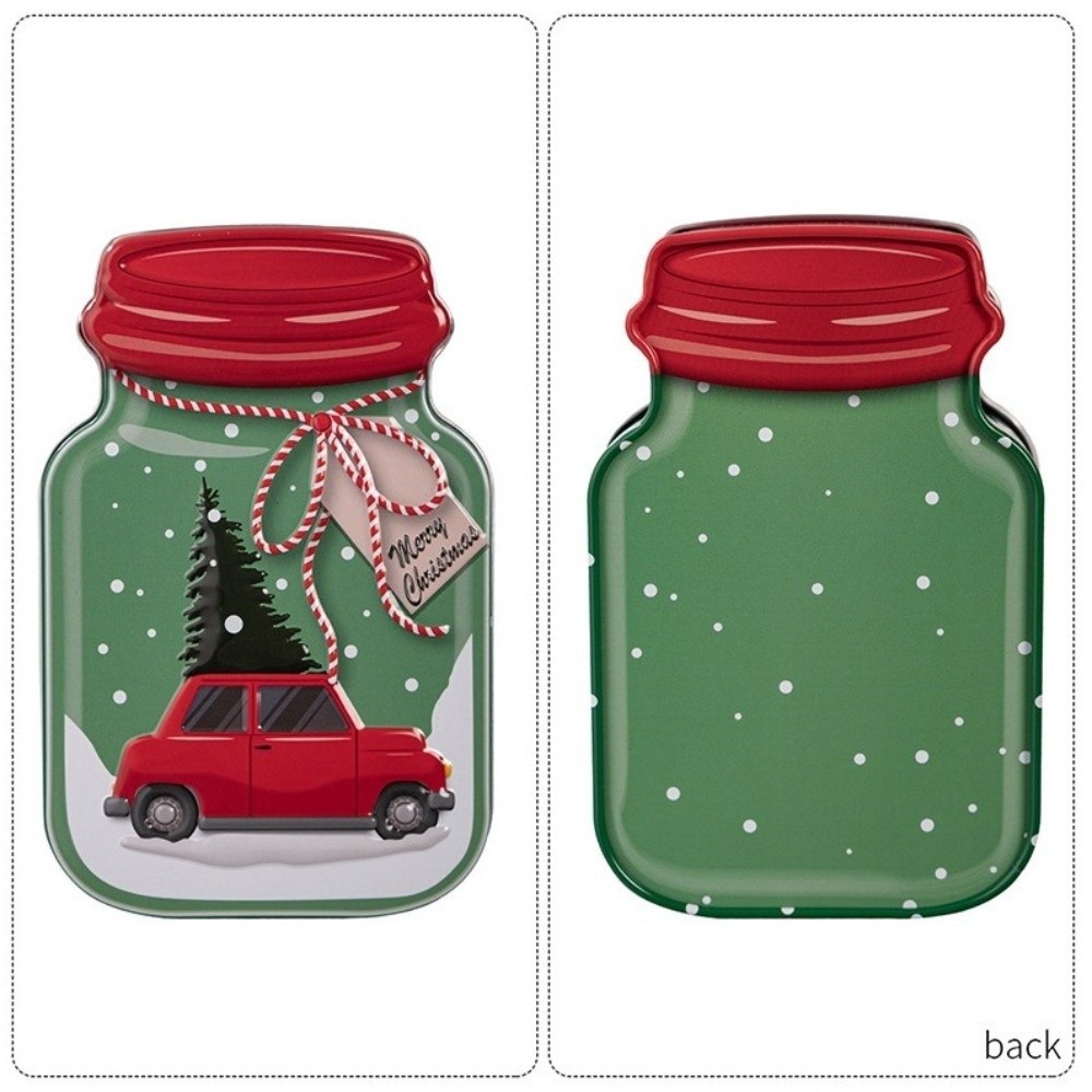 Metal Christmas Tin Box with L - огляд і ціна Tin Container Lid